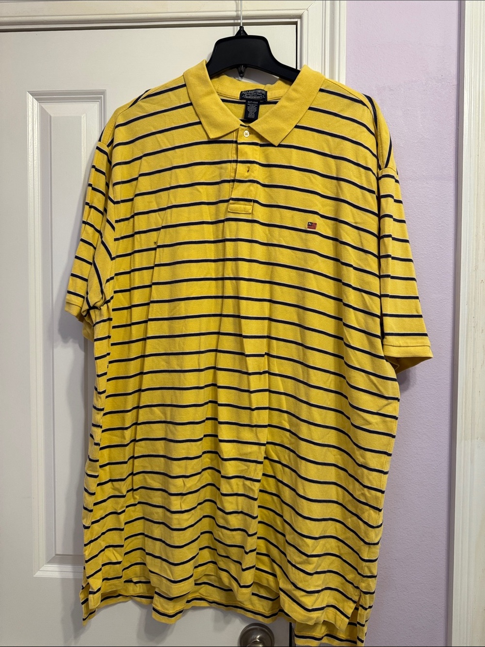 Polo by Ralph Lauren Yellow & Navy Striped Polo Shirt